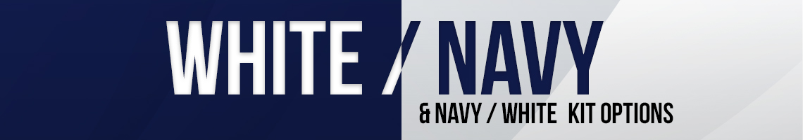 White/Navy Banner